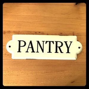 Enamel Metal Farmhouse Pantry Sign